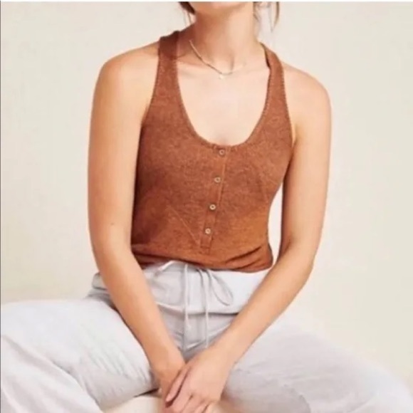SATURDAY SUNDAY by ANTHROPOLOGIE Lucie Tank Top in Brown - Picture 2 of 5